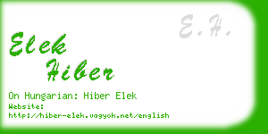 elek hiber business card